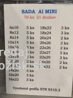 Sada tesniacích krúžkov - hliníkových podložiek 70ks, mini.